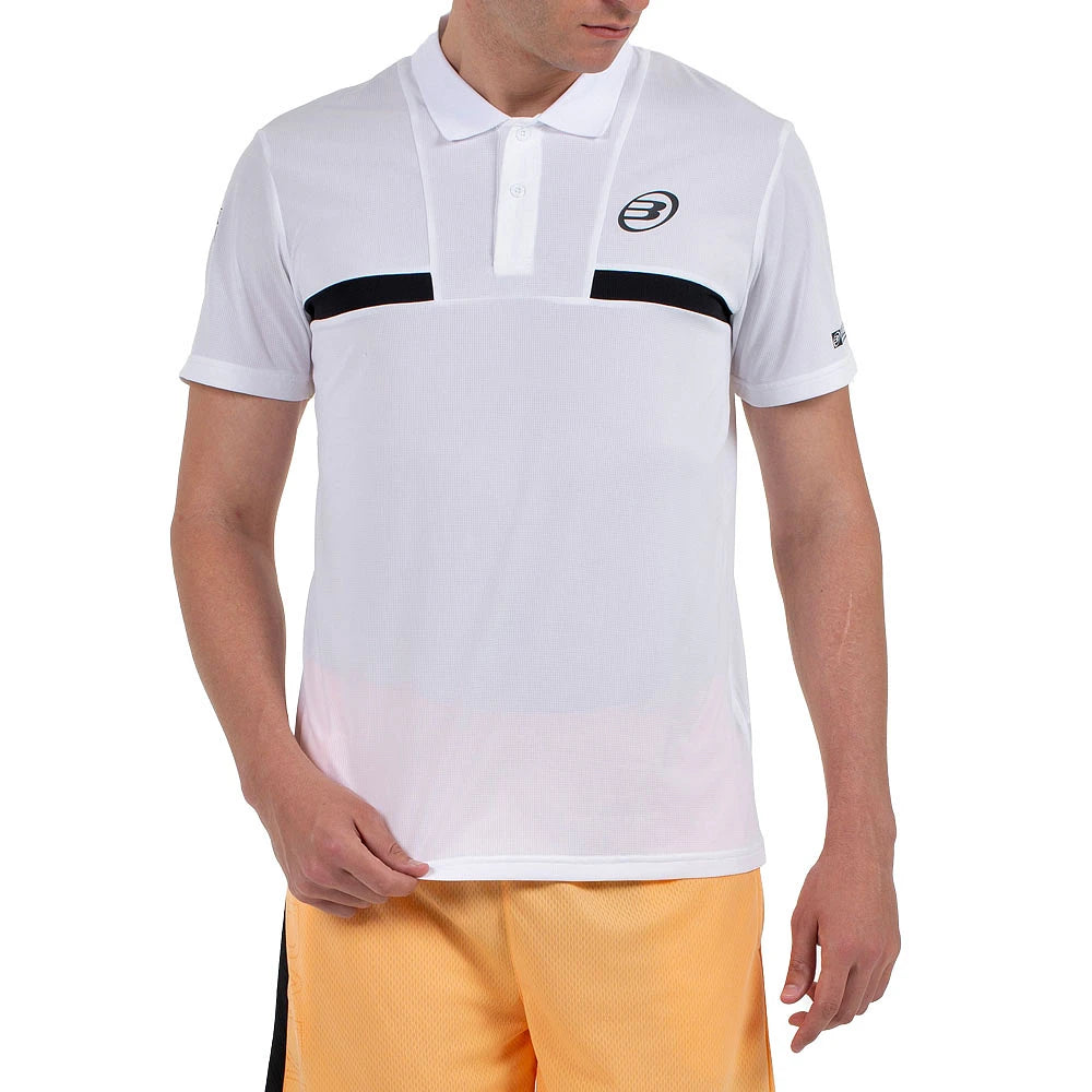 Polo de padel Bullpadel Calzadil Blanc