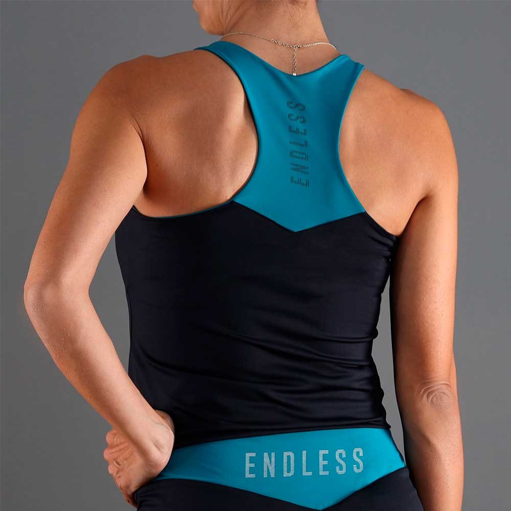 T-shirt de padel Endless Diamond Petrol – vue 2