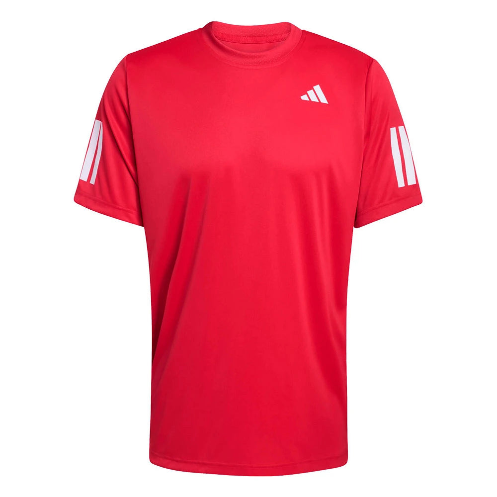 T-shirt de padel Adidas Club 3STR Red 26 – vue 3