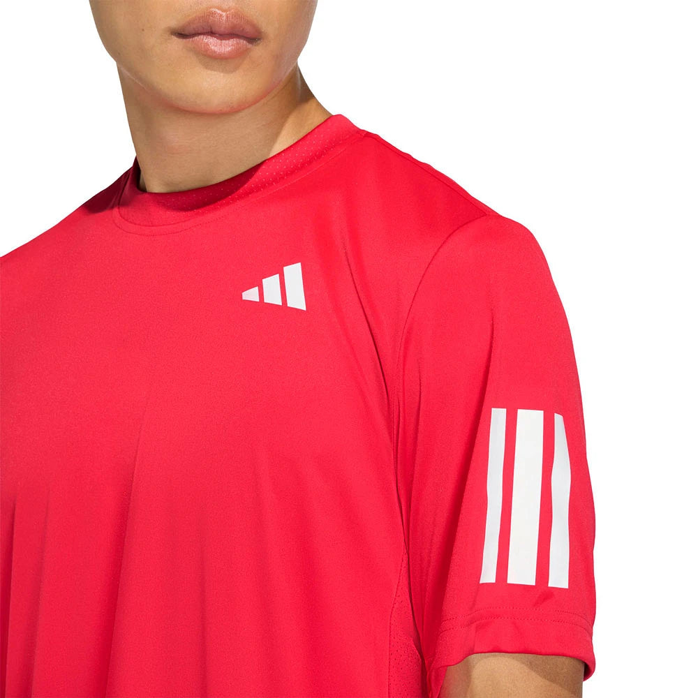 T-shirt de padel Adidas Club 3STR Red 26 – vue 4