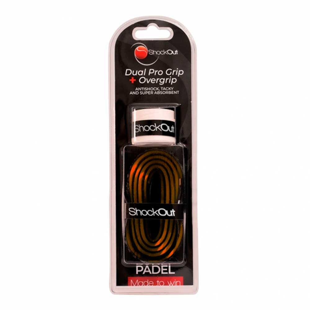 Grip Dual Pro Noir/Orange + Overgrip Shockout
