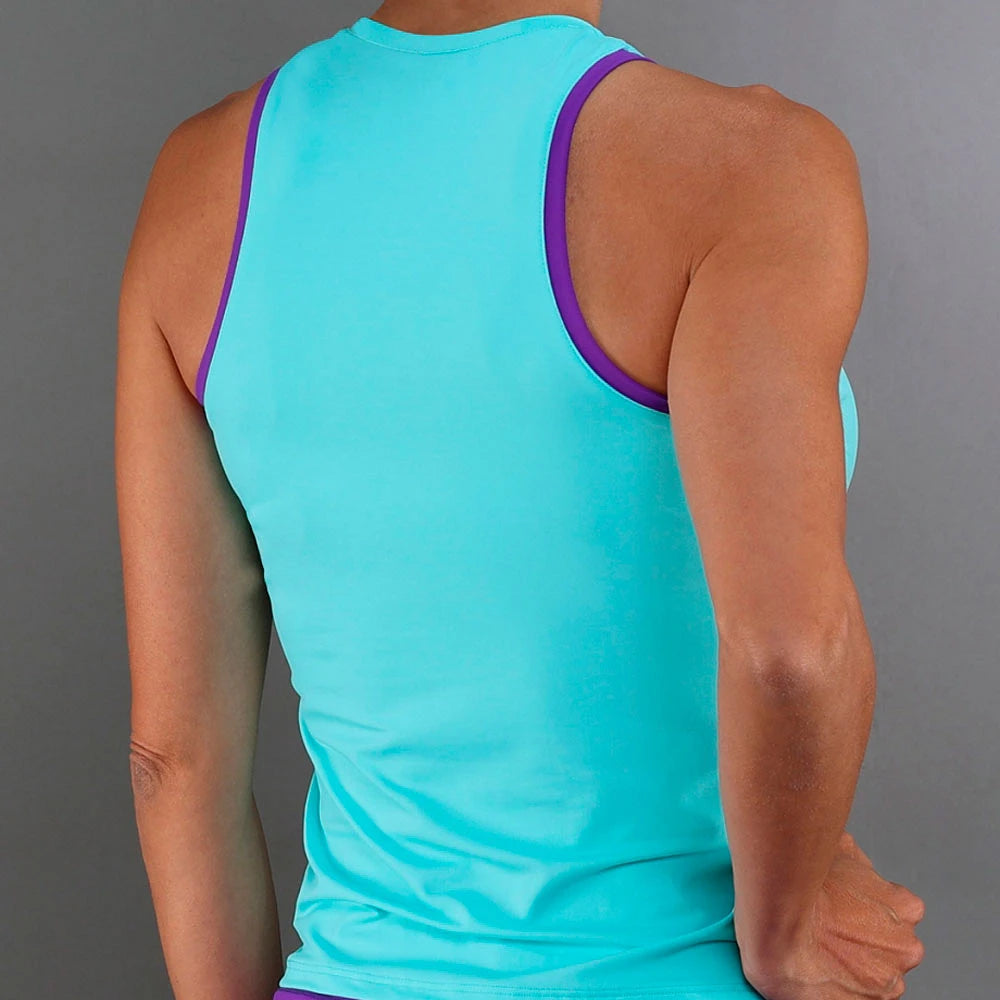 T-shirt de padel Endless Essential Aqua Viola – vue 2
