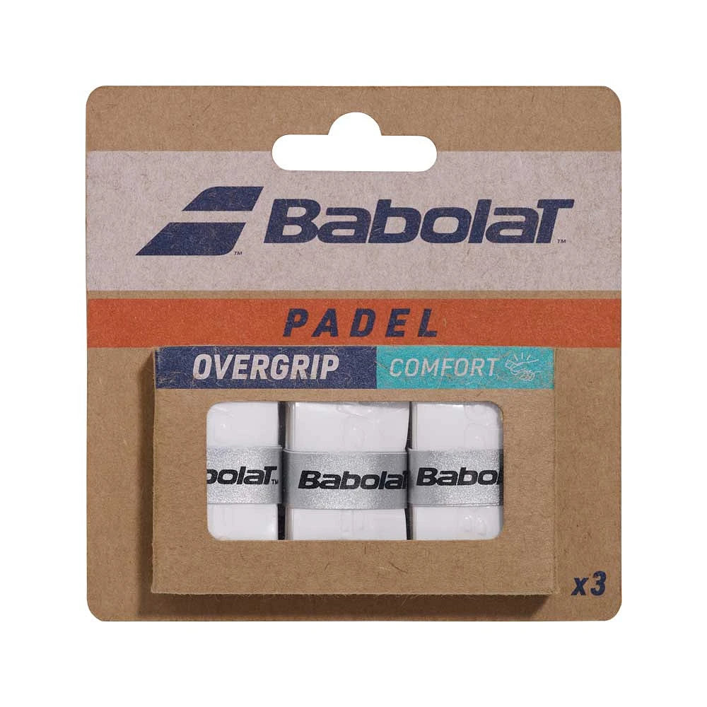 Lot de 3 overgrips Babolat Comfort Blanc – vue 2