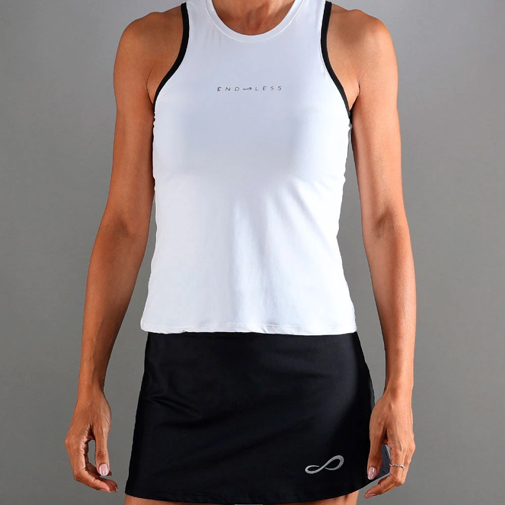 T-shirt de padel Endless Essential White – vue 3