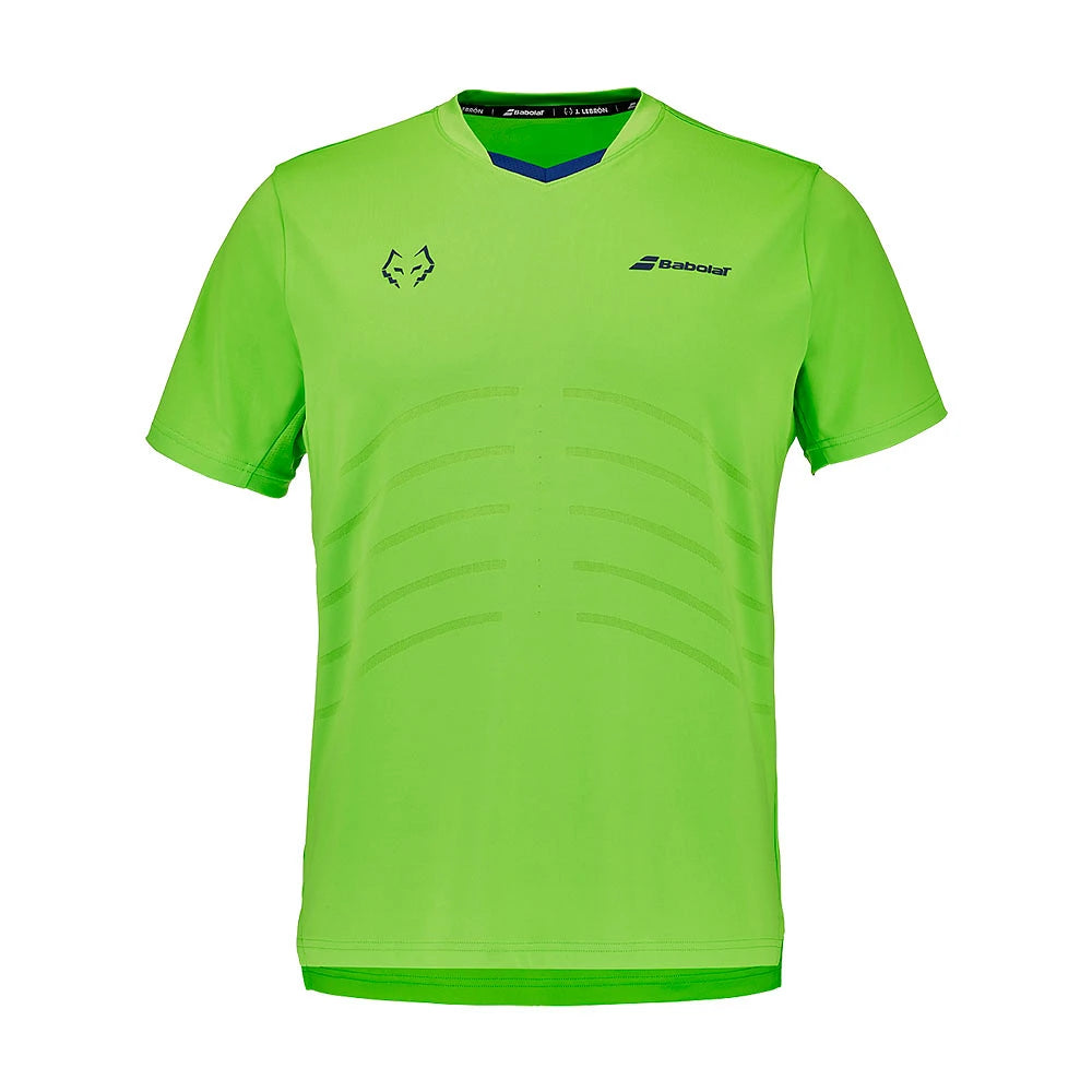 T-shirt de padel Babolat Replica Juan Lebron Vert – vue 3