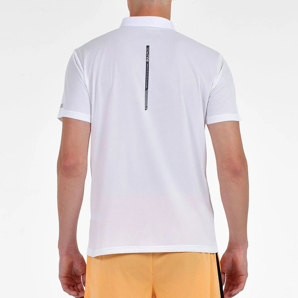 Polo de padel Bullpadel Calzadil Blanc – vue 4