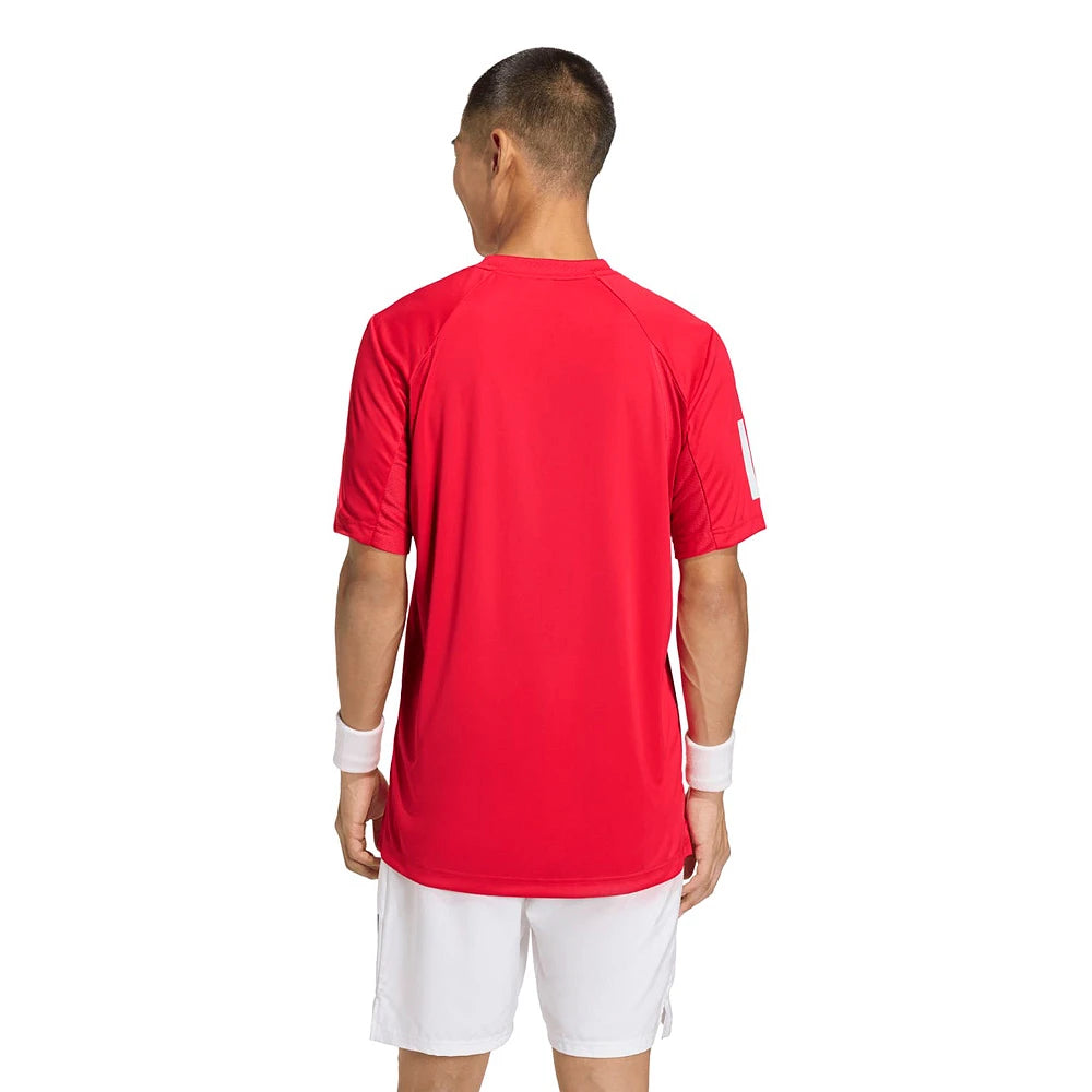 T-shirt de padel Adidas Club 3STR Red 26 – vue 2