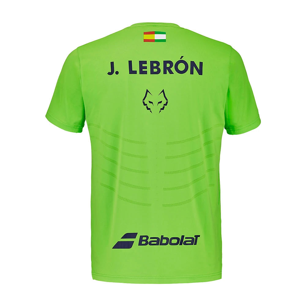T-shirt de padel Babolat Replica Juan Lebron Vert – vue 2