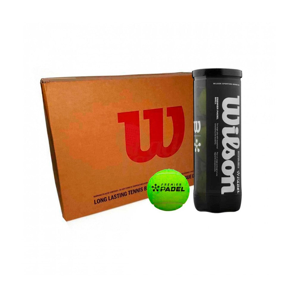 Balles de padel Wilson Premier Padel Speed 3 (tube, lot de 3 ou carton de 24)