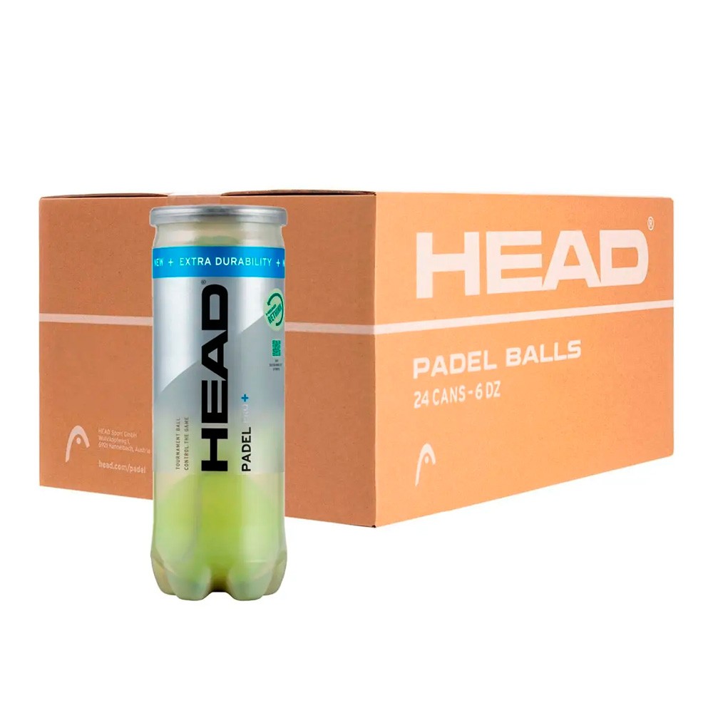 Balles de padel Head Pro+ (tube, lot de 3 ou carton de 24)