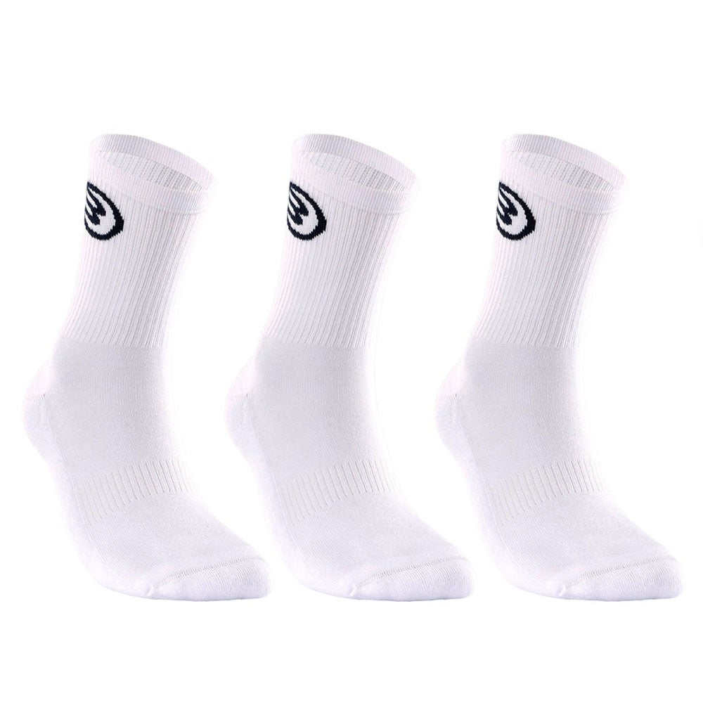 Lot de 3 paires de chaussettes de padel Bullpadel BP252 I Blancs