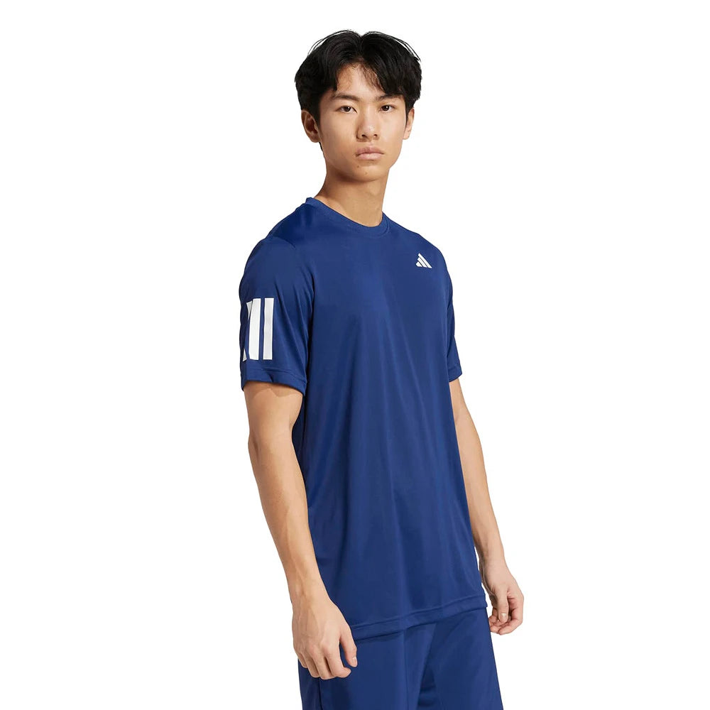 T-shirt de padel Adidas Club 3STR Dark Blue 26 – vue 4