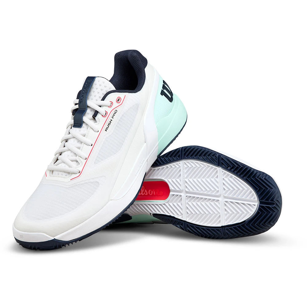 Chaussures de padel Wilson Rush Pro 5 Clay White/Bay – vue 2