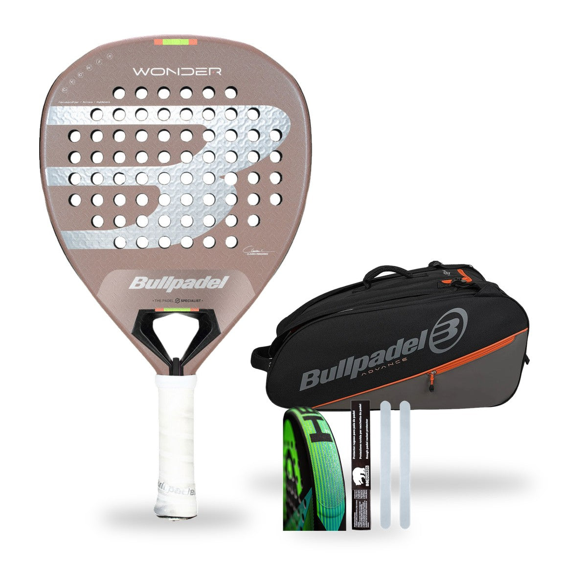 Pack Bullpadel Wonder 2026 + sac BPP26014 Advance Noir/Orange