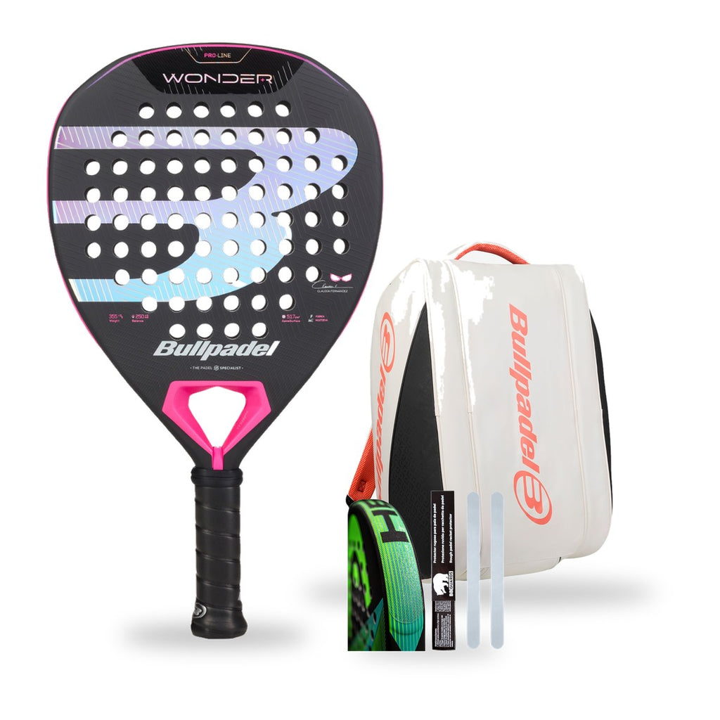 Pack Bullpadel Wonder 2027 + sac Elite BPP26019 Blanc