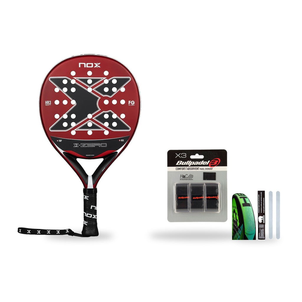 Pack Débutant Nox X-Zero Blue 2026 : raquette + 3 grips + protège-cadre