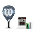 Pack Débutant Wilson Optix V2 Power Blue : raquette + 3 grips + protège-cadre